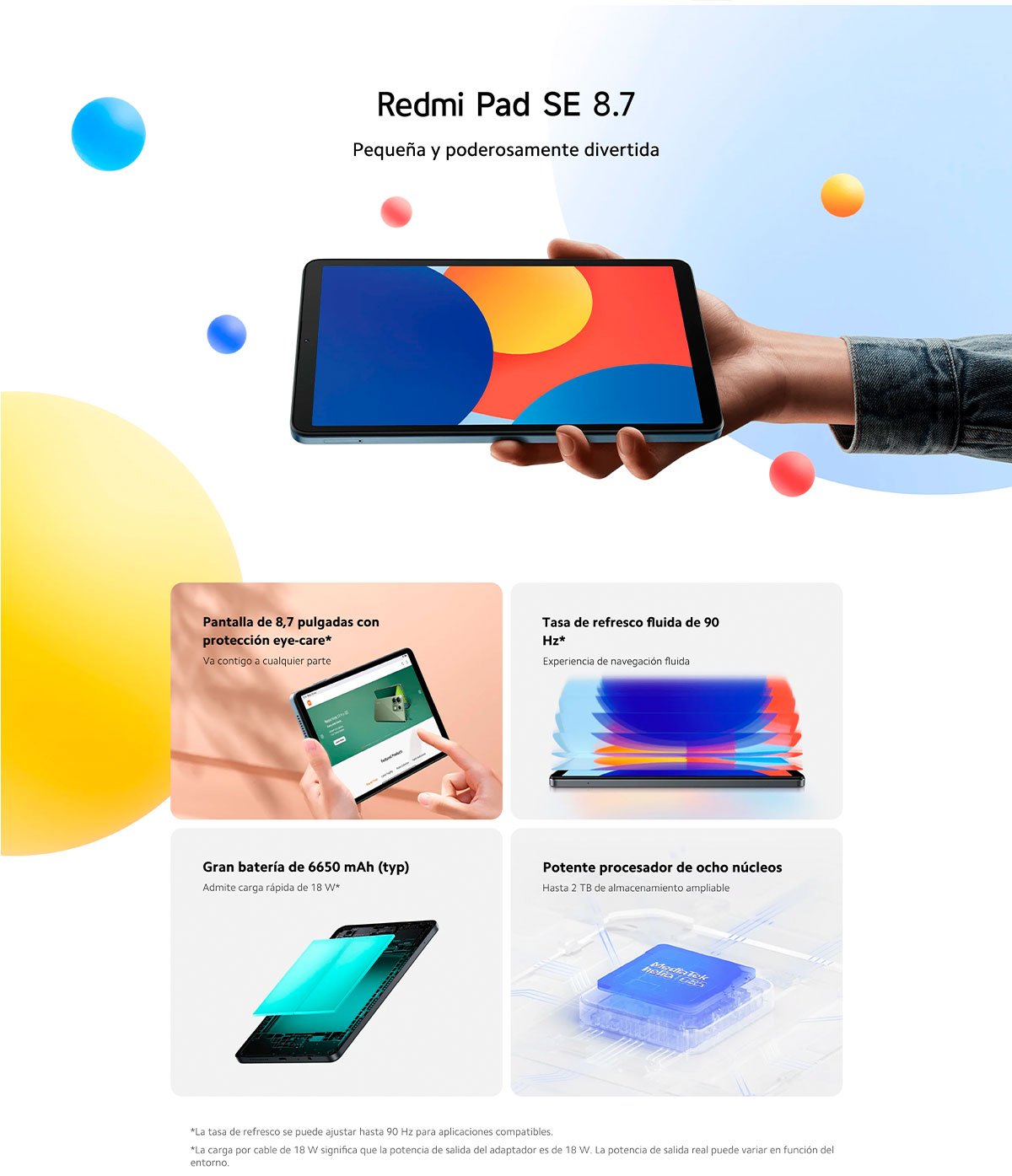 Tablet 8.7" 128GB 4GB RAM 4G Gris Redmi Pad SE Xiaomi - Imagen 8
