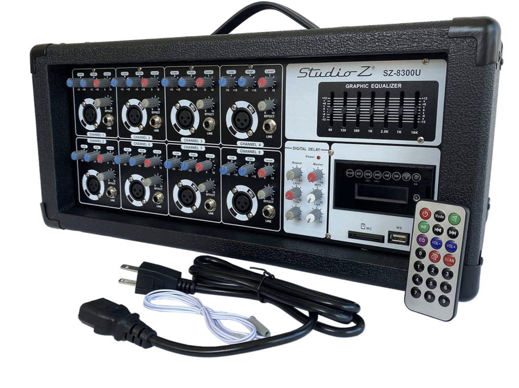 Mezclador Amplificador 8 Chn 1000W BT MP3 USB STZ - Imagen 8