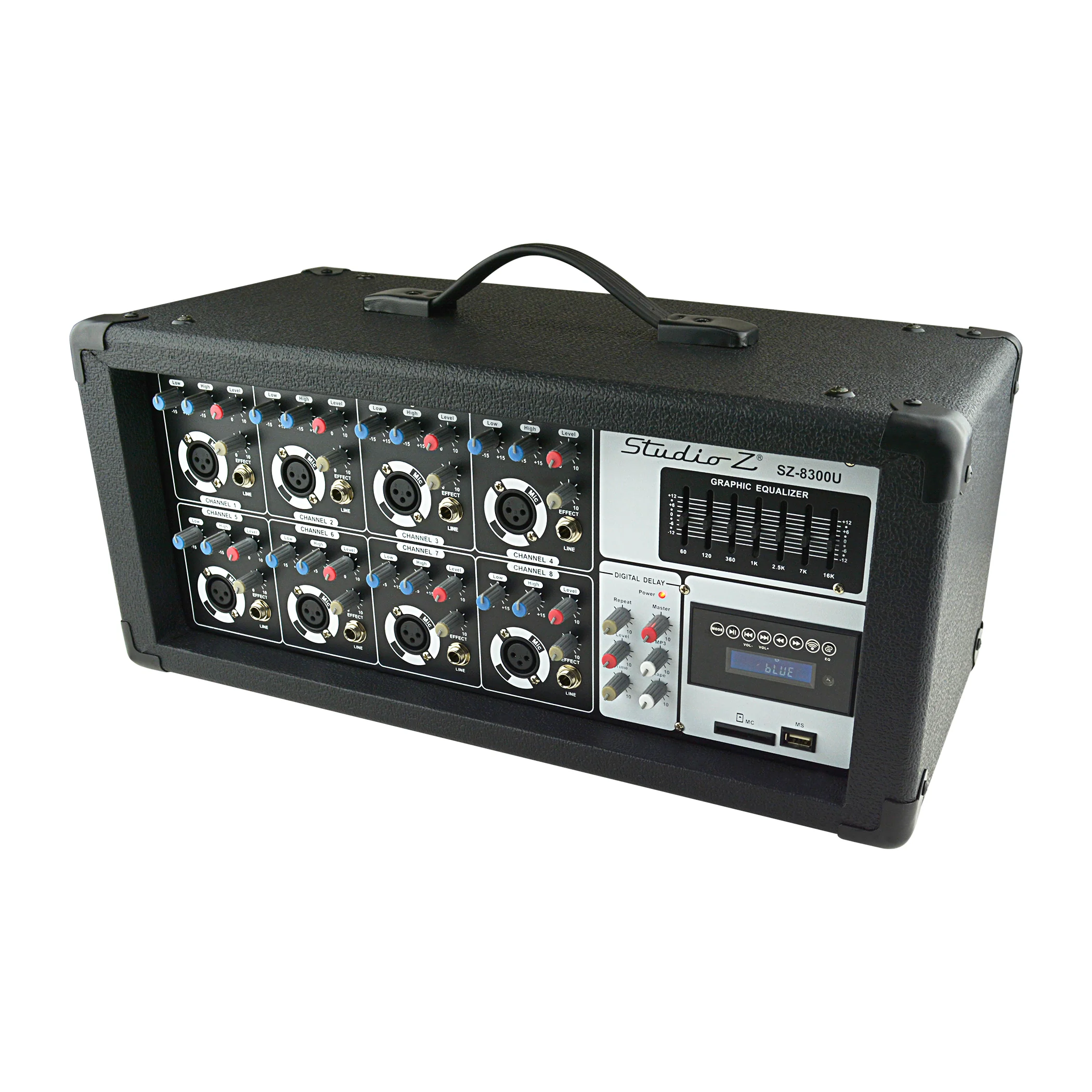 Mezclador Amplificador 8 Chn 1000W BT MP3 USB STZ - Imagen 2
