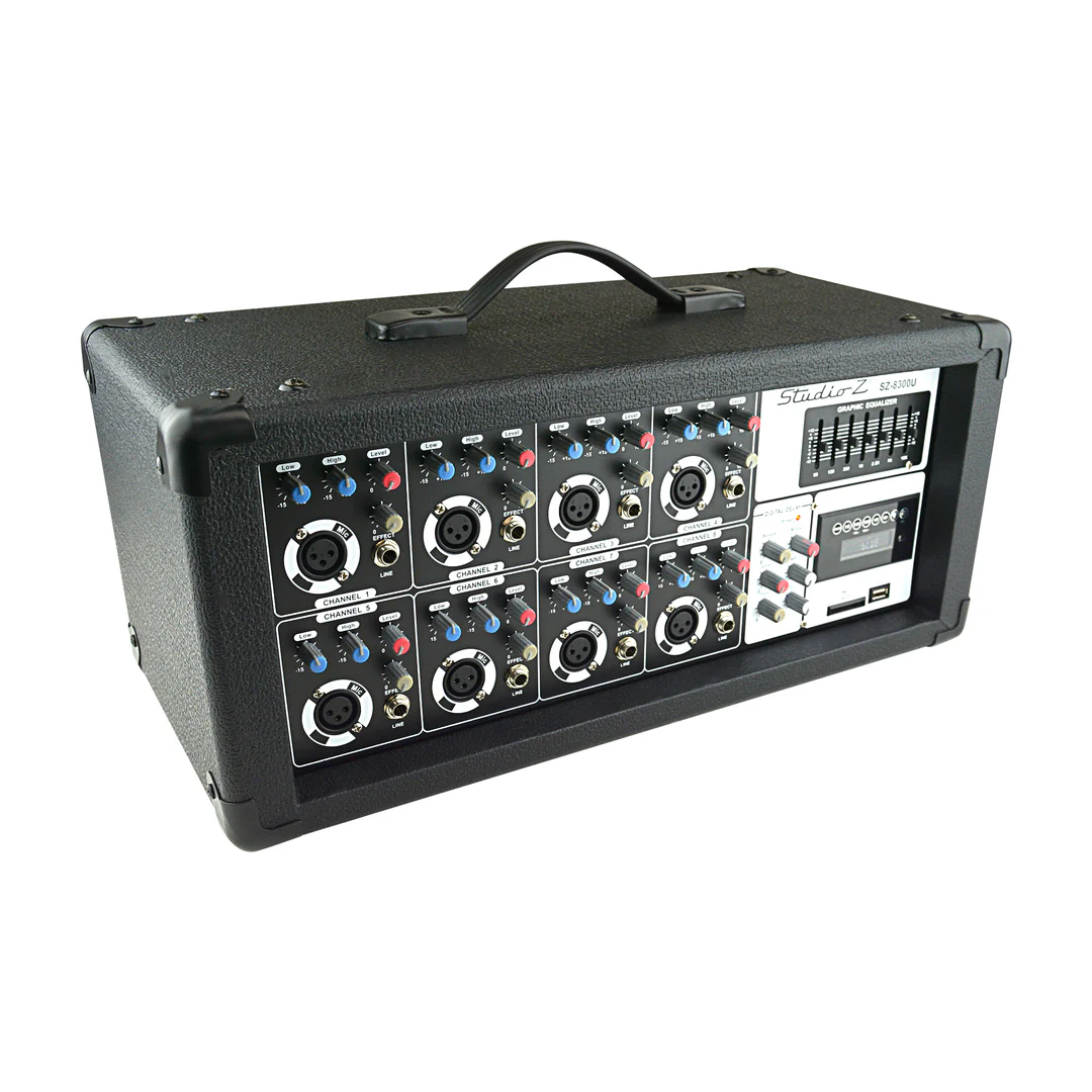 Mezclador Amplificador 8 Chn 1000W BT MP3 USB STZ - Imagen 5