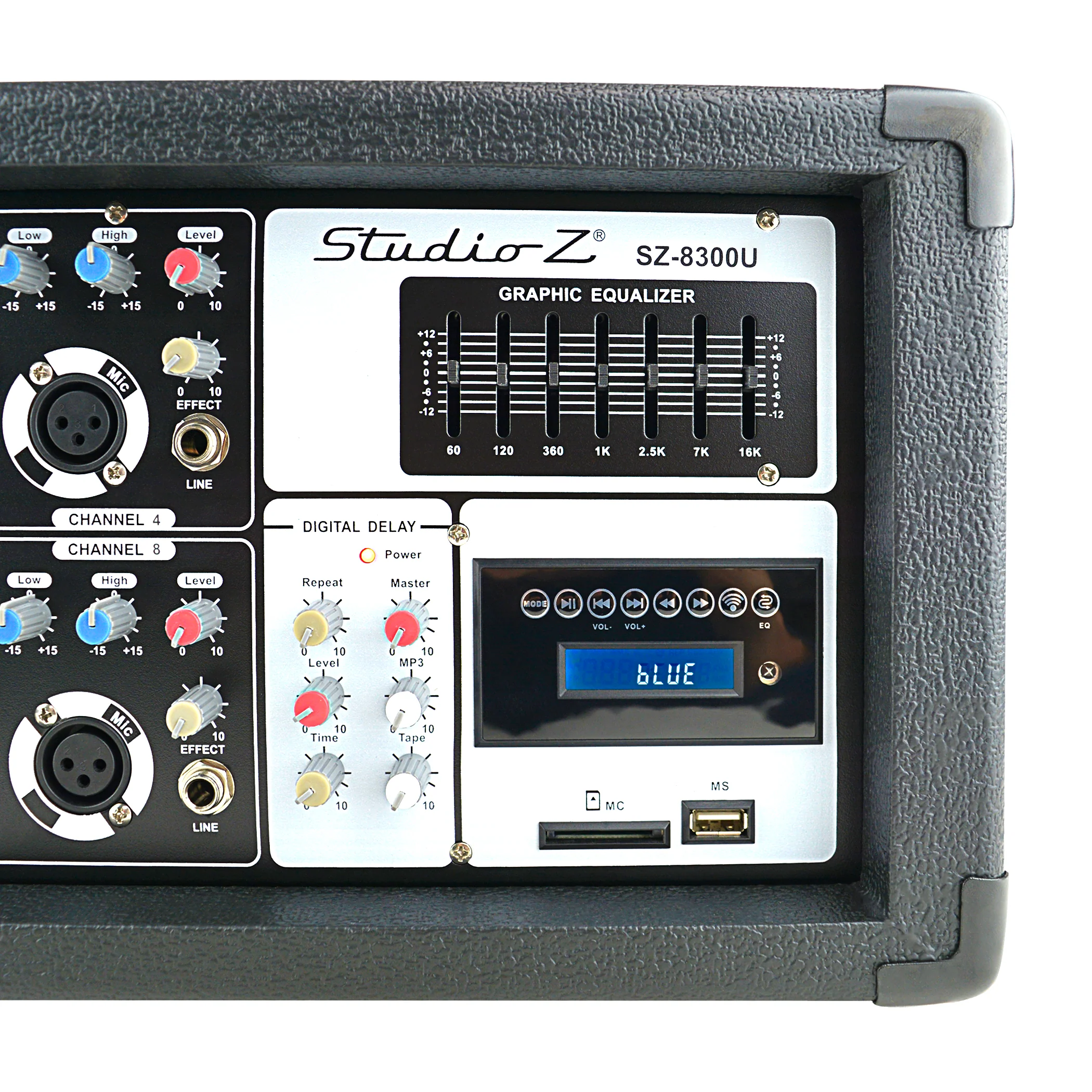 Mezclador Amplificador 8 Chn 1000W BT MP3 USB STZ - Imagen 7