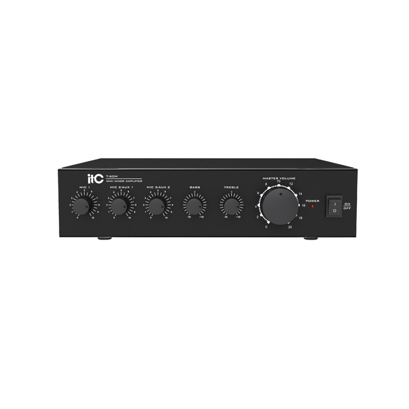 Amplificador y Mixer Digital 60W 3 Mic y 2 Aux T-60M ITC