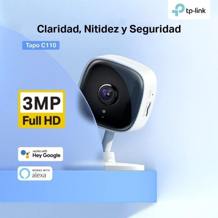 Cámara de Seguridad Wi-Fi 2K, 3MP para Interiores Tapo C110 TP-Link - Imagen 3