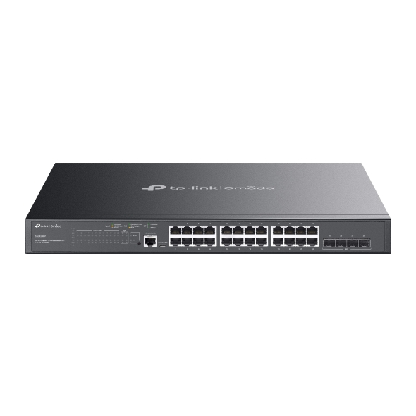 Switch Gigabit Gestionable con 24 Puertos PoE+y L2 de 4 SFP JetStream TP-Link
