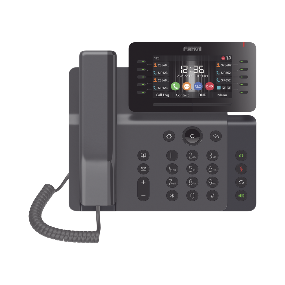 Teléfono IP Ejecutivo Wi-Fi Bluetooth 20 Cuentas V65 Fanvil