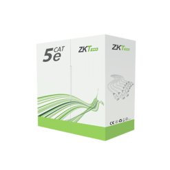 Bobina de Cable UTP Cat 5e Siames Energía Calibre 18 AWG 305 Metros Exterior Color Negro ZKTeco