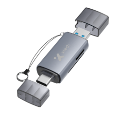 Lector USB de Tarjetas OTG 2 en 1 USB-C y USB 3.0 Xtech