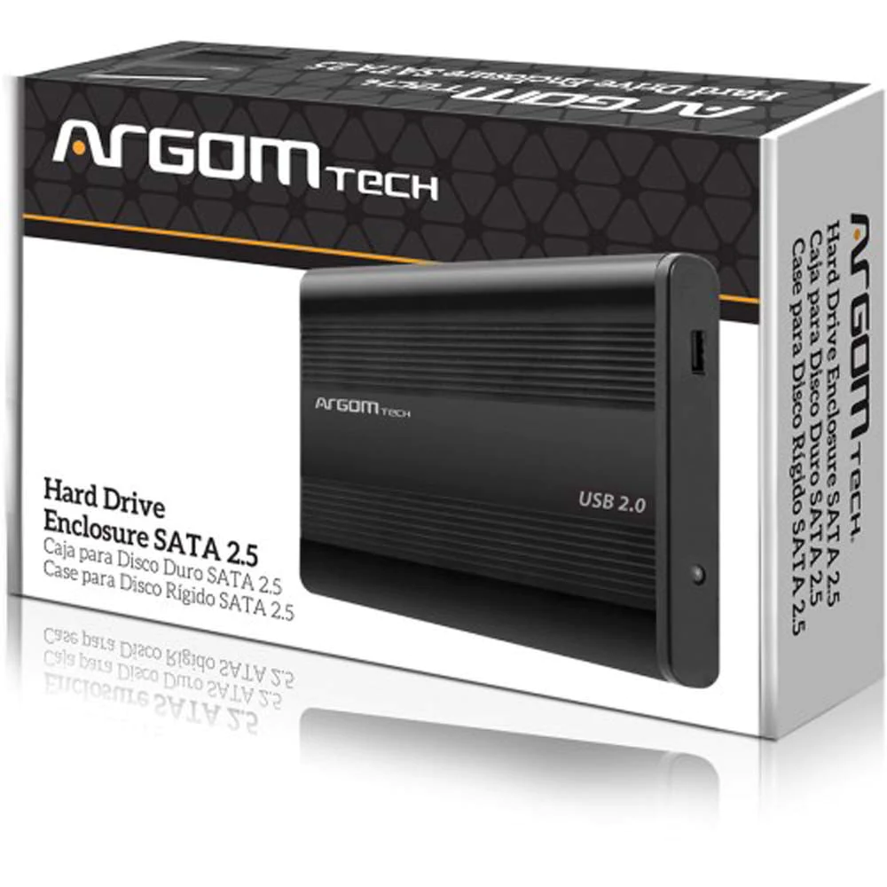 Enclosure para Disco 2.5" SATA a USB 2.0 Negro Argom - Imagen 2