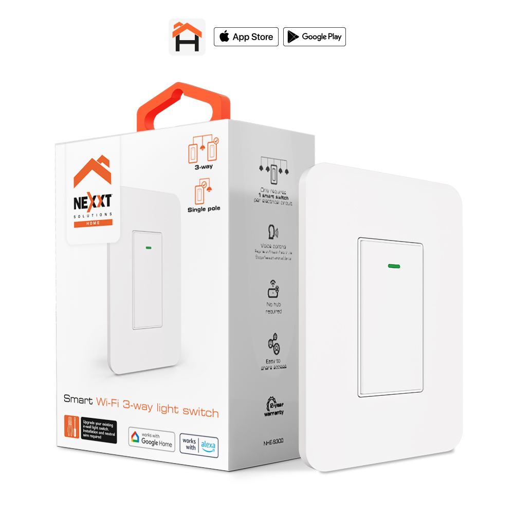 Interruptor de 3 vías inteligente con conexión Wi-Fi Nexxt - Imagen 2
