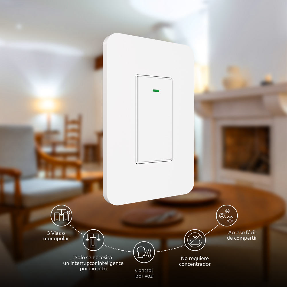 Interruptor de 3 vías inteligente con conexión Wi-Fi Nexxt - Imagen 3