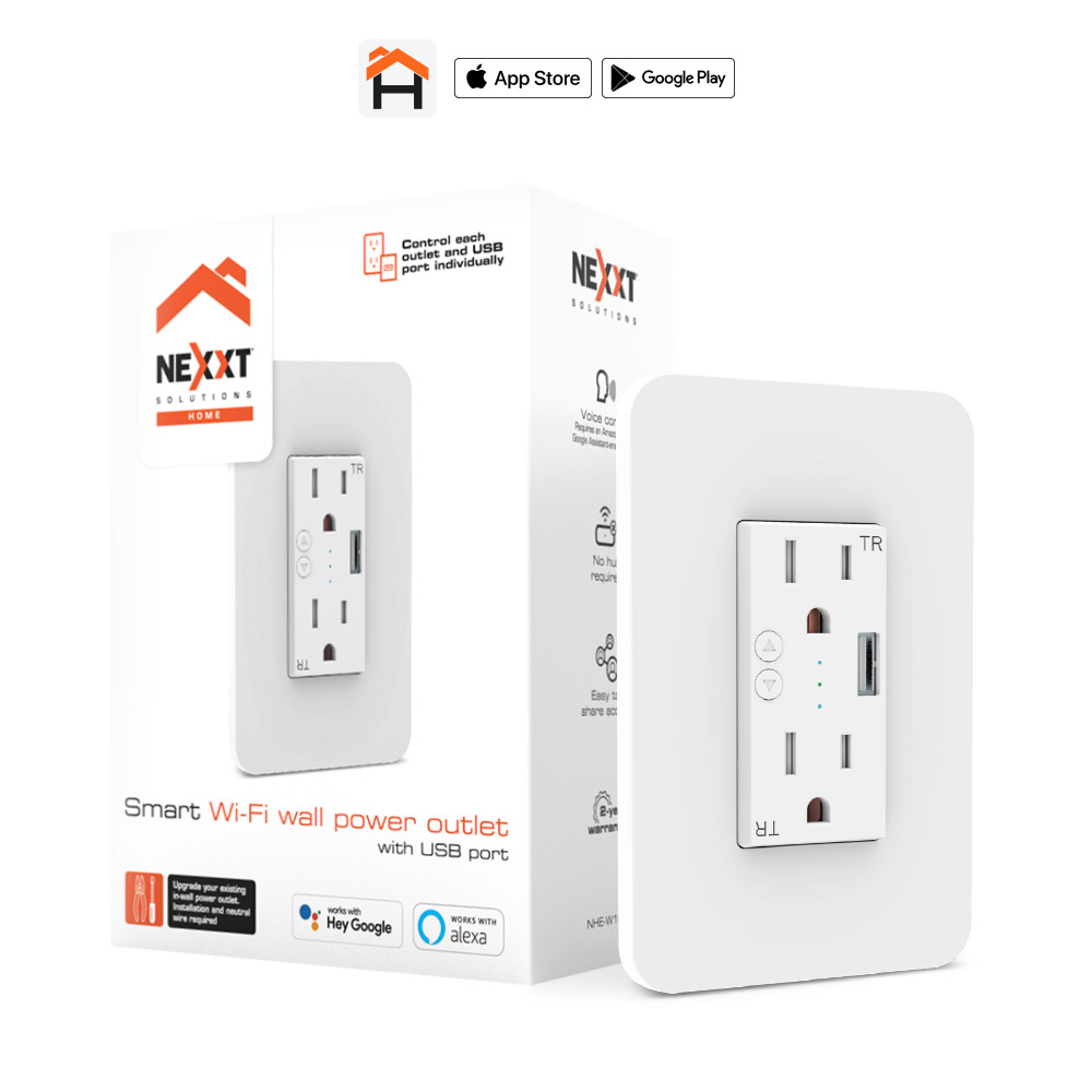 Tomacorriente de Pared Inteligente USB y Wi-Fi Nexxt - Imagen 2