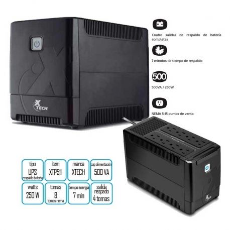 UPS Xtech 700VA 375W XTP-751 - Imagen 5