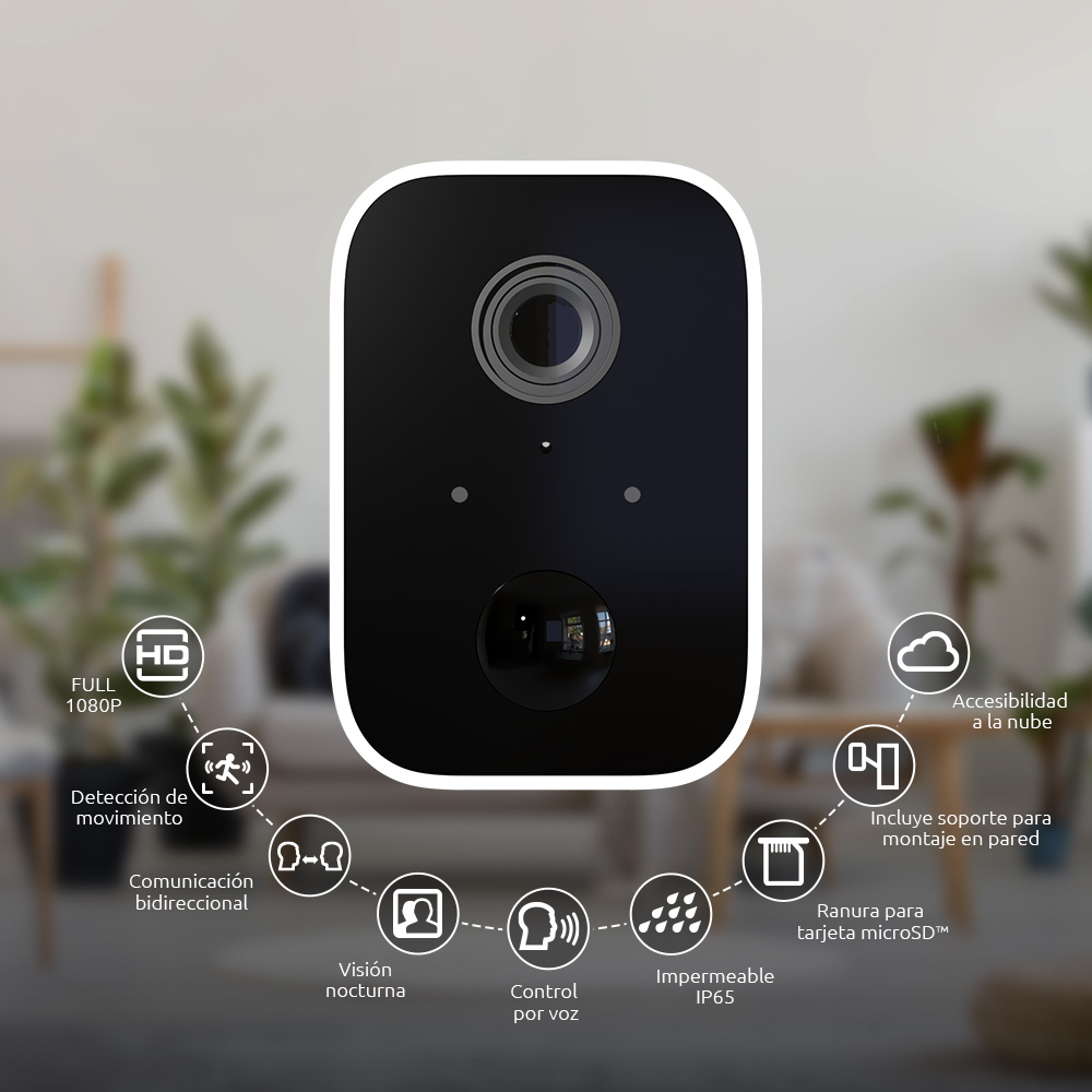 Cámara HD Wi-Fi para Exterior e Interior con Batería Nexxt - Imagen 3