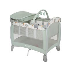Corral Cuna con Moises y Cambiador Pack N Play Verde Pastel Graco