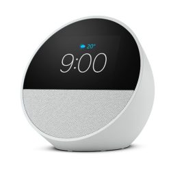 Bocina Altavoz Smart con Reloj Despertador Blanco Echo Spot Alexa