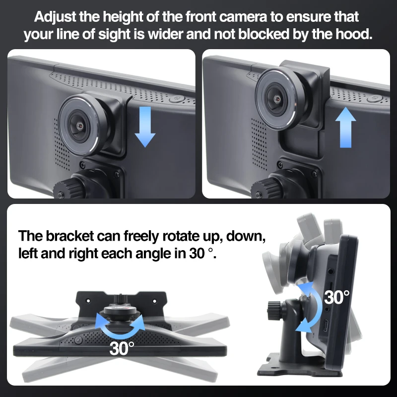 Pantalla Táctil de Carro 10" Dash Cam Carplay Android Auto BT WIFI FM mivoot - Imagen 6