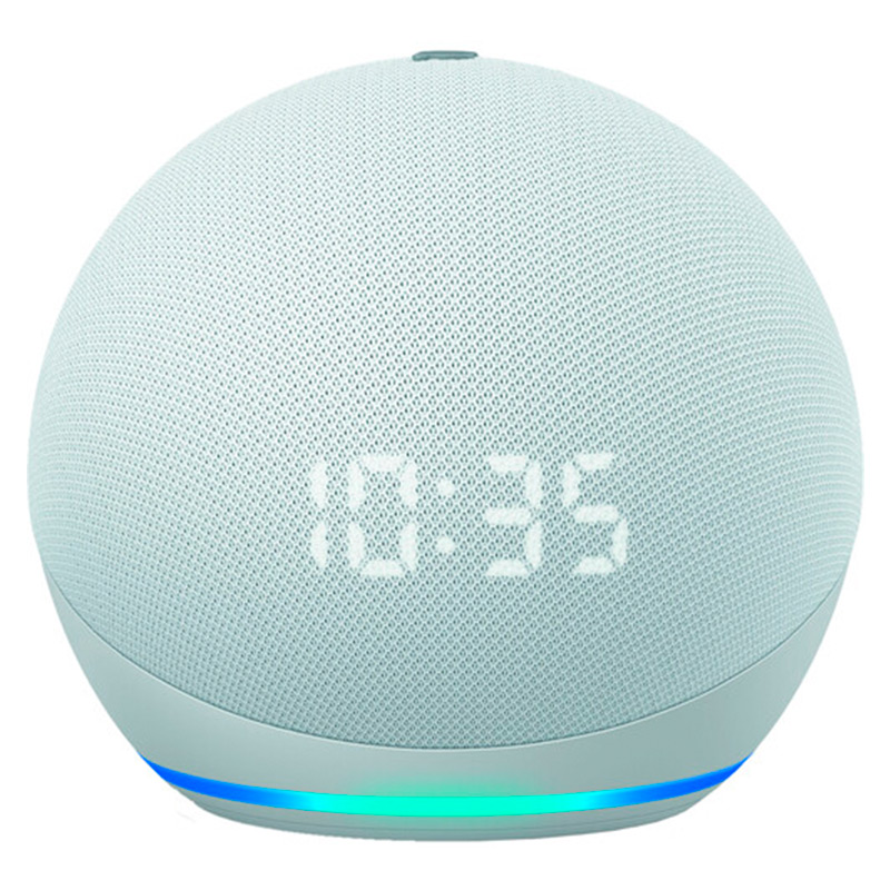 Bocina Inteligente Alexa con Reloj Echo Dot 4ta Generación Blanco Amazon