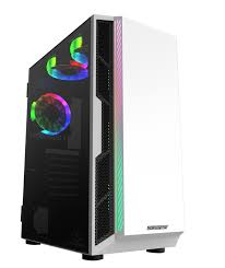 Case Gaming CheckPoint CP-850RGB Torre ATX Blanco (Sin Fuente)