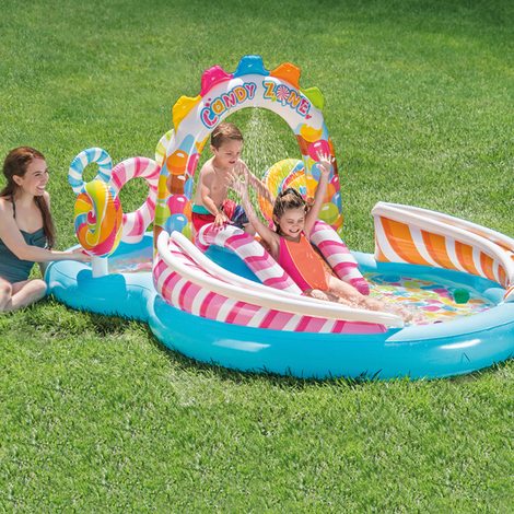Piscina Inflable Infantil con Tobogán y Rociador de Agua Intex - Imagen 5