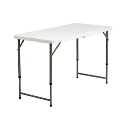 Mesa Plegable 1.22 mtrs Alto Ajustable Blanco Vicenzi