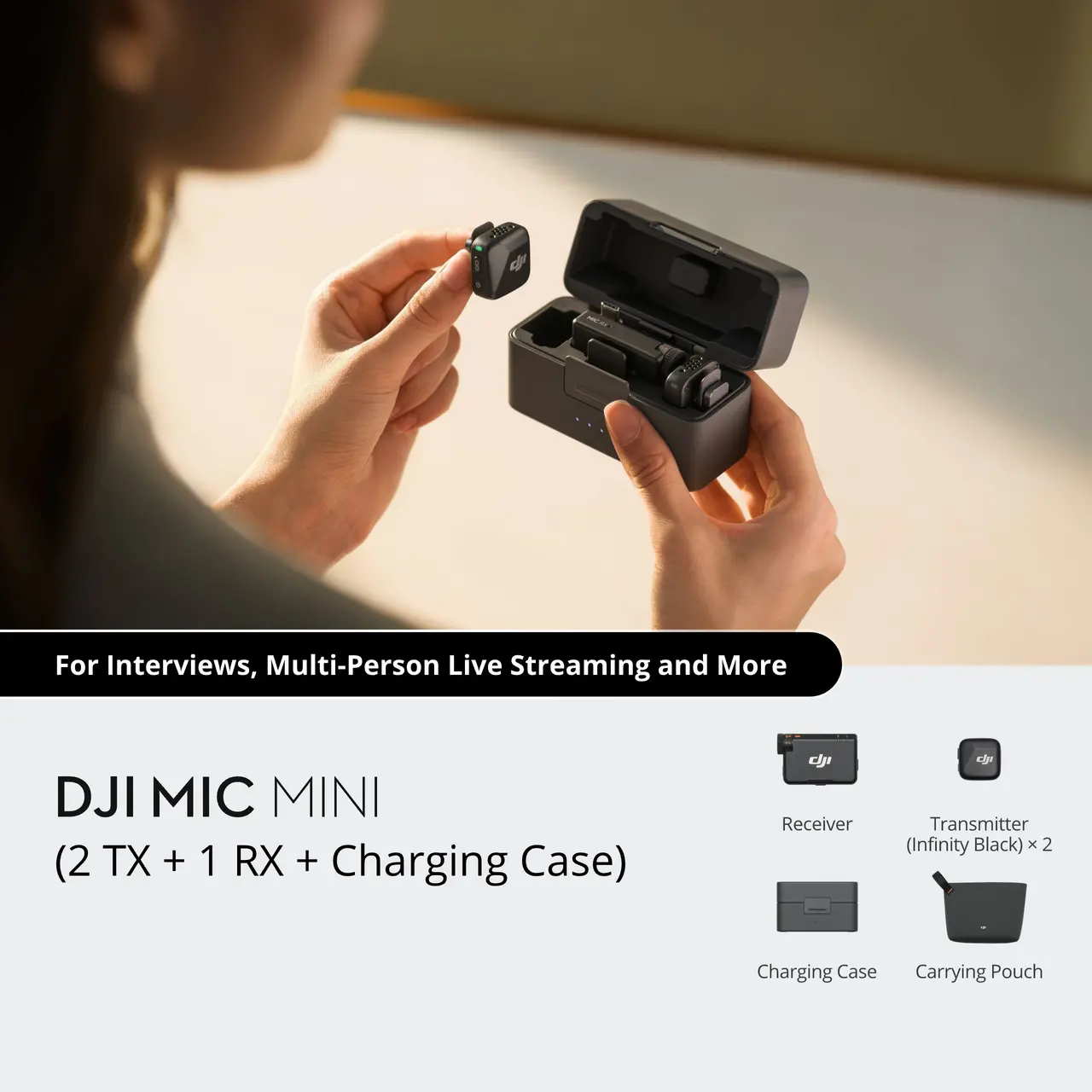 Micrófono 2TX + 1RX Combo Mic Mini DJI - Imagen 16