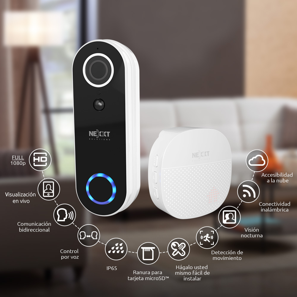 Timbre Inteligente con Cámara Wi-Fi Nexxt - Imagen 4