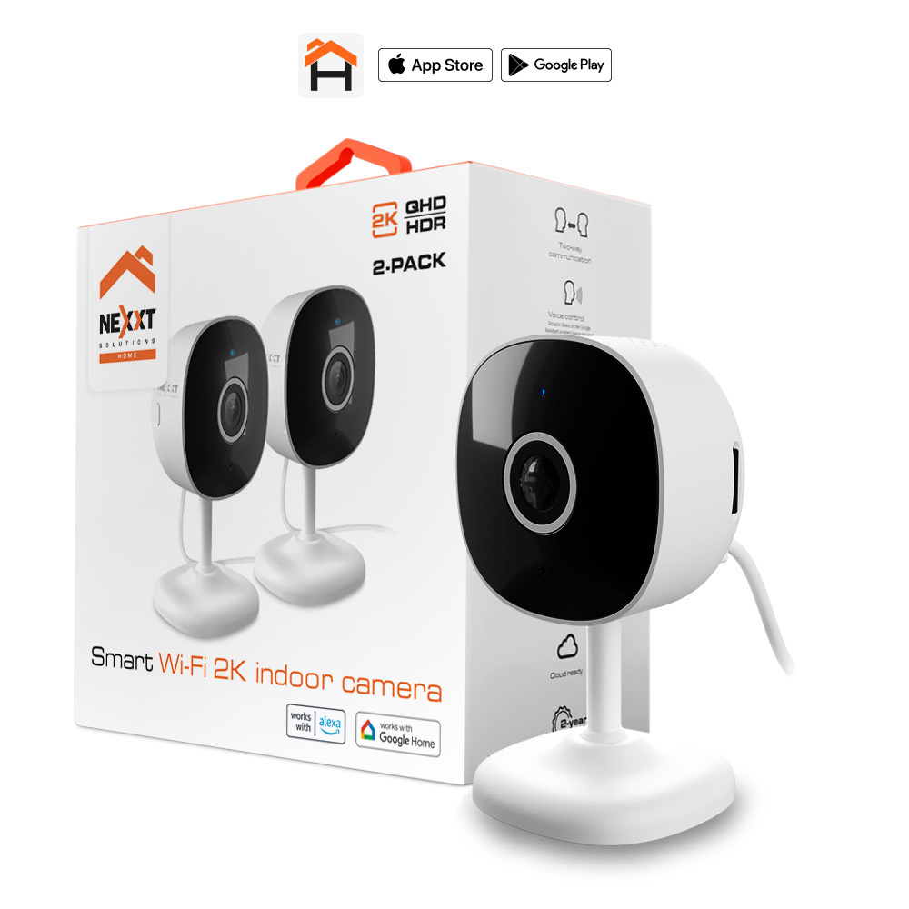 Cámaras 2K Inteligentes Wi-Fi para Interior 2Pack Nexxt - Imagen 2