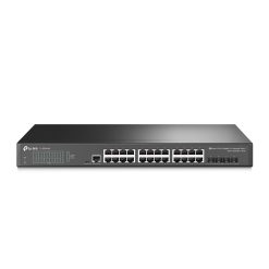 Switch gestionable JetStream de 24 puertos Gigabit L2+ con 4 ranuras SFP+ de 10GE TP-Link