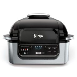Parrilla Eléctrica Interior con Freidora de Aire 5 en 1 3.79 L Foodie Ninja