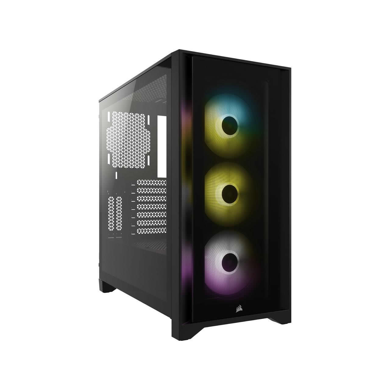 Case Gaming RGB ATX semitorre con cristal templado iCUE 4000X Negro CORSAIR