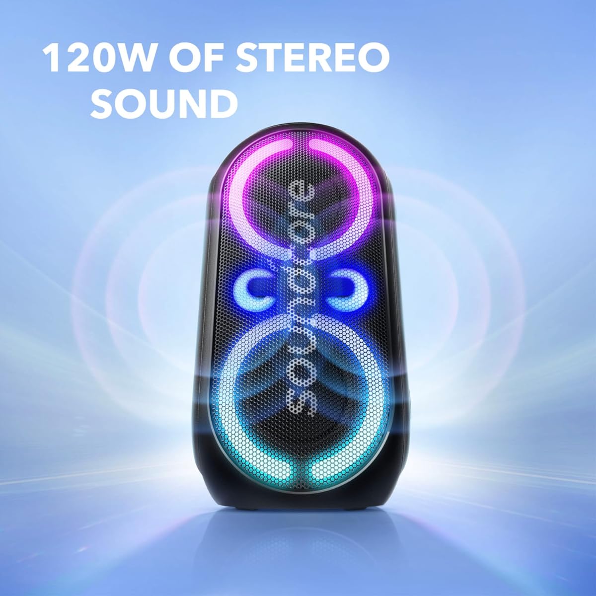 Bocina Bluetooth Rave Party 2 Black Soundcore Anker - Imagen 3