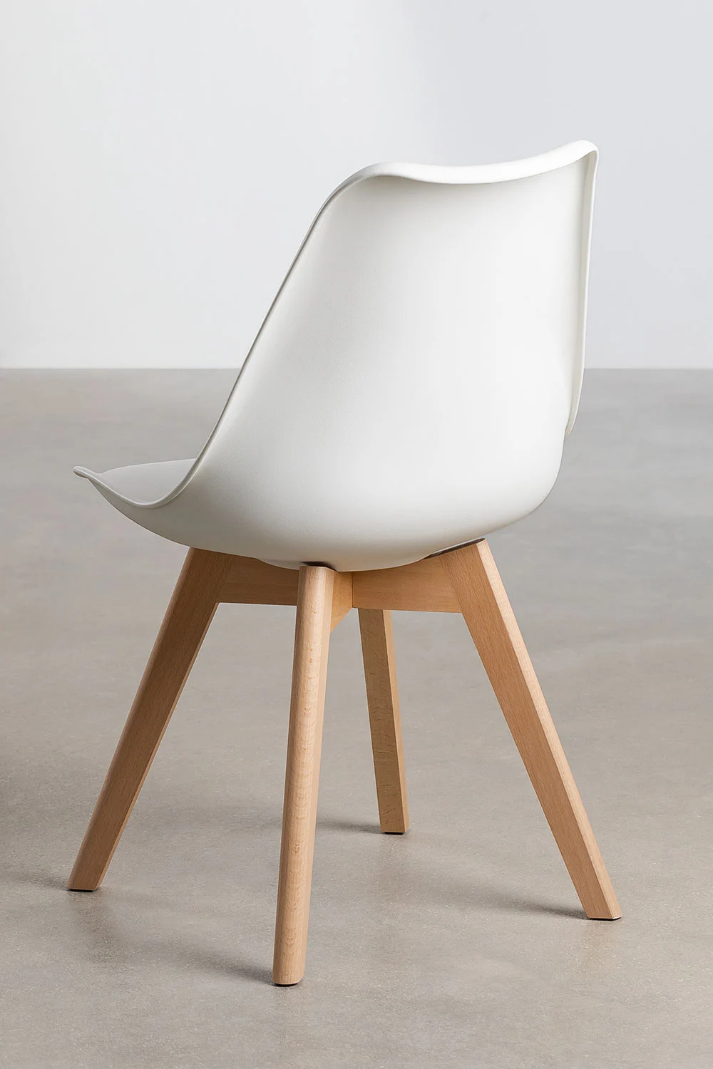 Silla Nórdica con Cojín Acolchado Blanco - Imagen 9