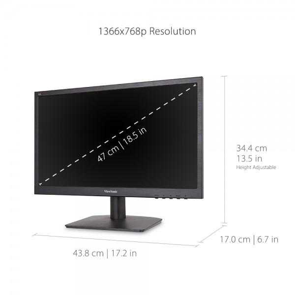 Monitor 19" Resolución 1366 x 768 VA1903h ViewSonic - Imagen 2