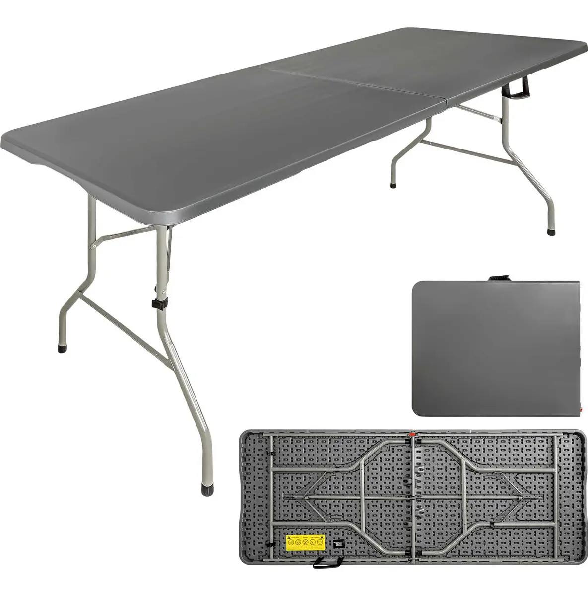 Mesa Plegable 1.80 mtrs Gris Vicenzi - Imagen 3