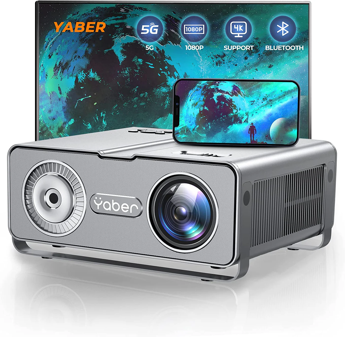Proyector Wi-Fi Bluetooth Pro U10 Home Cinema Yaber - Imagen 7