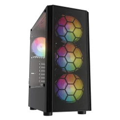 Case Micro ATX y Fuente 550W 80Plus Bronce ARGB RAPTOR NSX