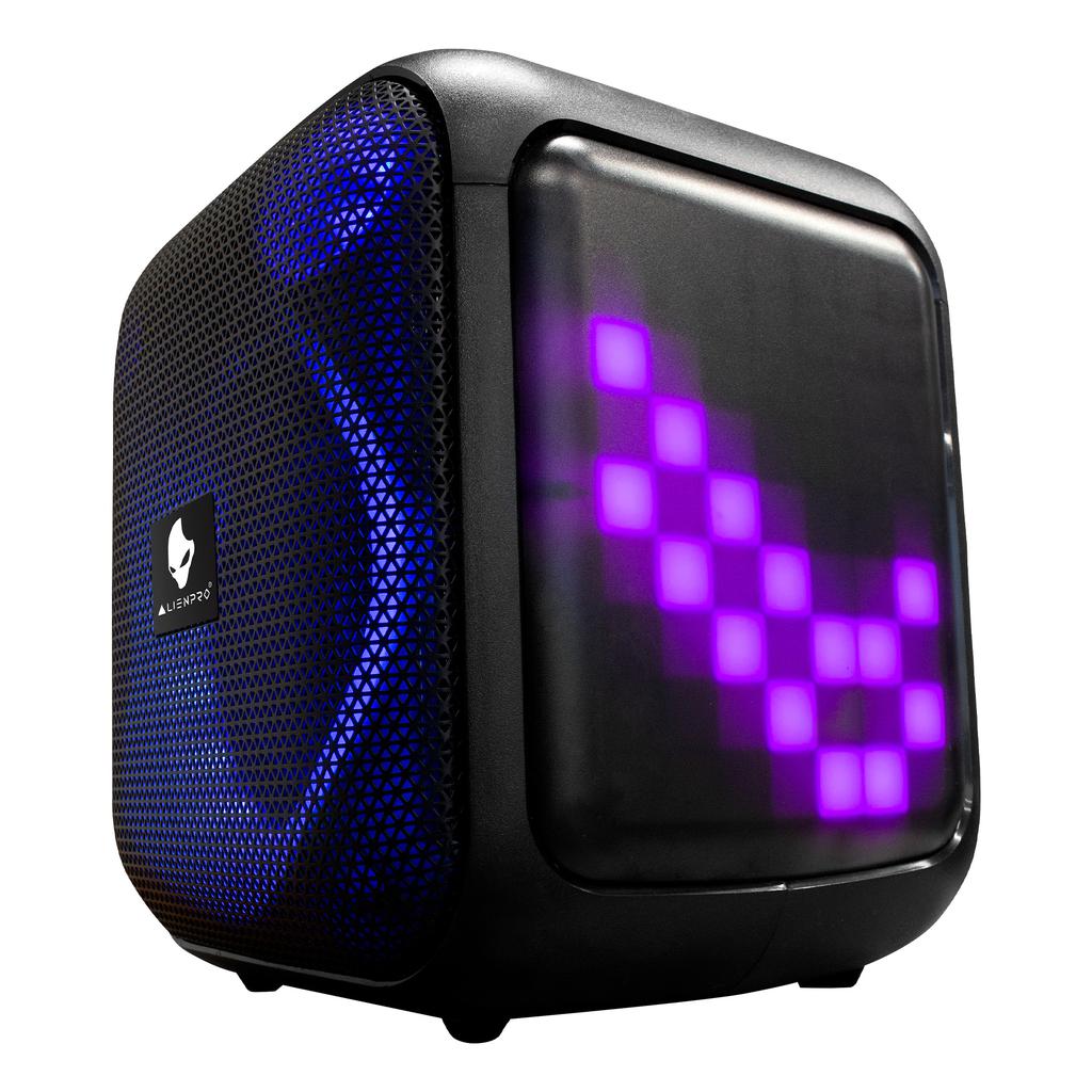 Bocina Bluetooth 40W Radio FM Iluminación LED AUX USB Cubix AlienPro - Imagen 2