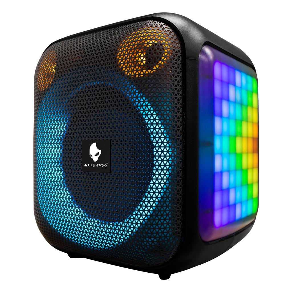 Bocina Bluetooth 40W Radio FM Iluminación LED AUX USB Cubix AlienPro - Imagen 3