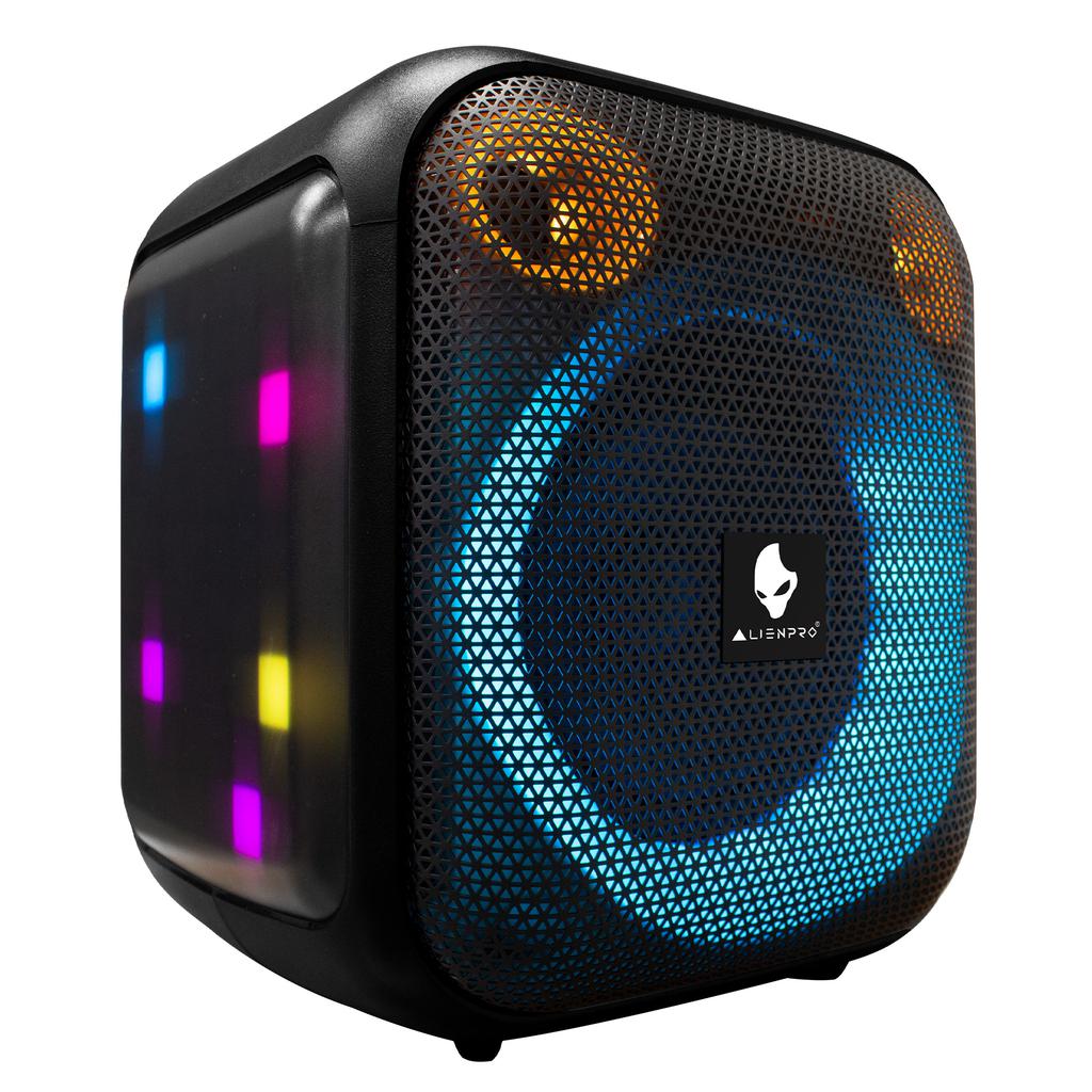 Bocina Bluetooth 40W Radio FM Iluminación LED AUX USB Cubix AlienPro - Imagen 4