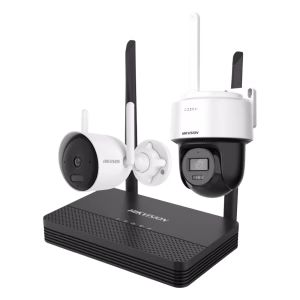 Cámaras Wi-Fi IP y NVS KIT 4 Mp Cámara Bala y Cámara Domo PT Hikvision