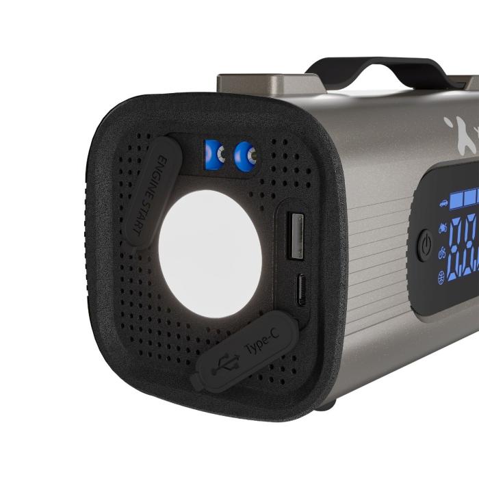 Jumper Arrancador 10000 mAh Inflador 150 PSI Powerbank 8 en 1 ResQRide Xtech - Imagen 6