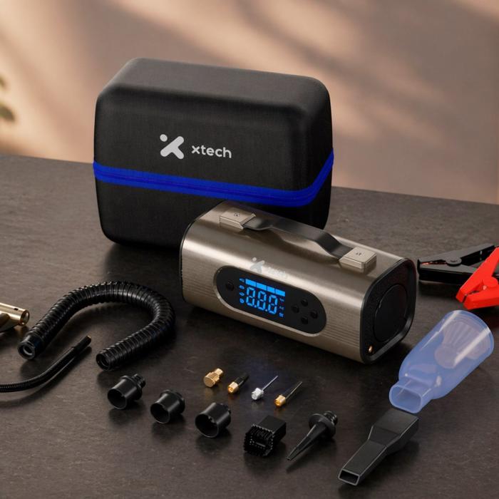 Jumper Arrancador 10000 mAh Inflador 150 PSI Powerbank 8 en 1 ResQRide Xtech - Imagen 9