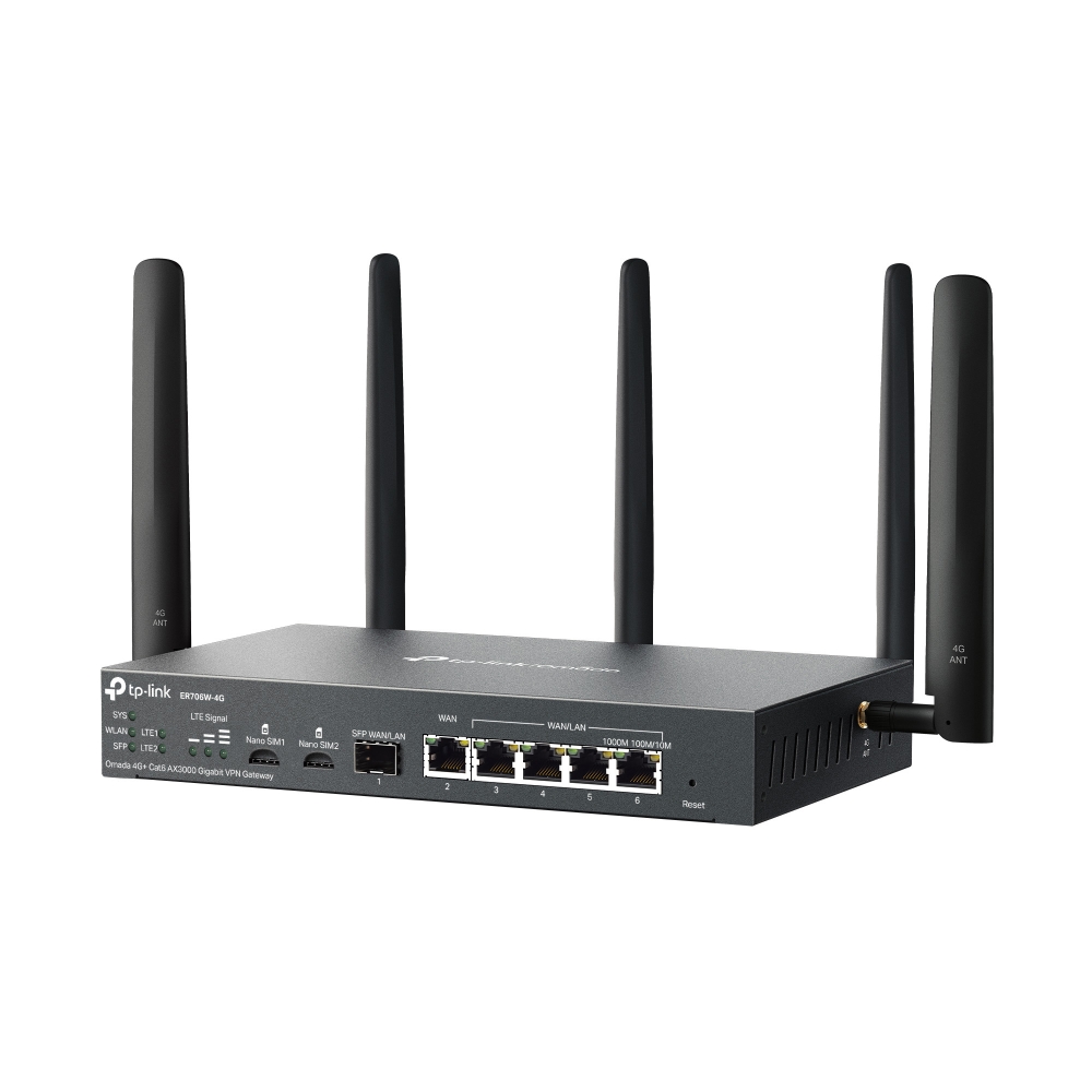 Router Switch 4G+ LTE Wi-Fi 6 Doble SIM Card VPN Gigabit Omada AX3000 TP-Link - Imagen 6