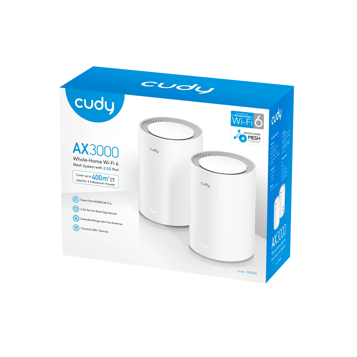 Sistema Mesh AX3000 Doble Banda Wi-Fi 6 (2pack) M3000 Cudy - Imagen 3
